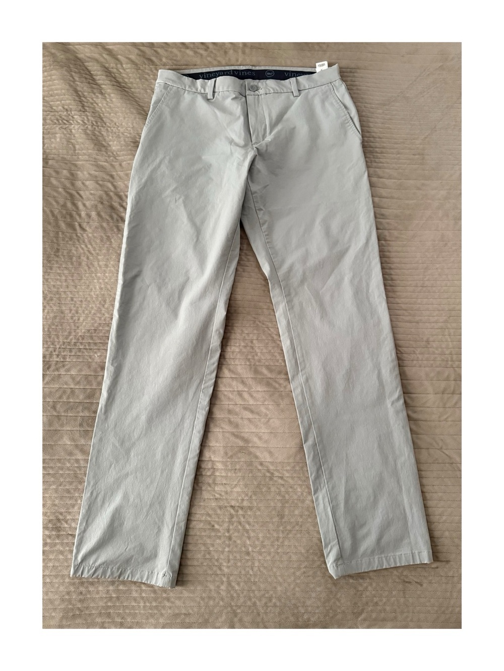 Vineyard Vines Men’s On-The-Go Pants Gray 33x32 Stretch Performance Chinos
